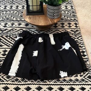 Stylish Black and White Women's Shorts